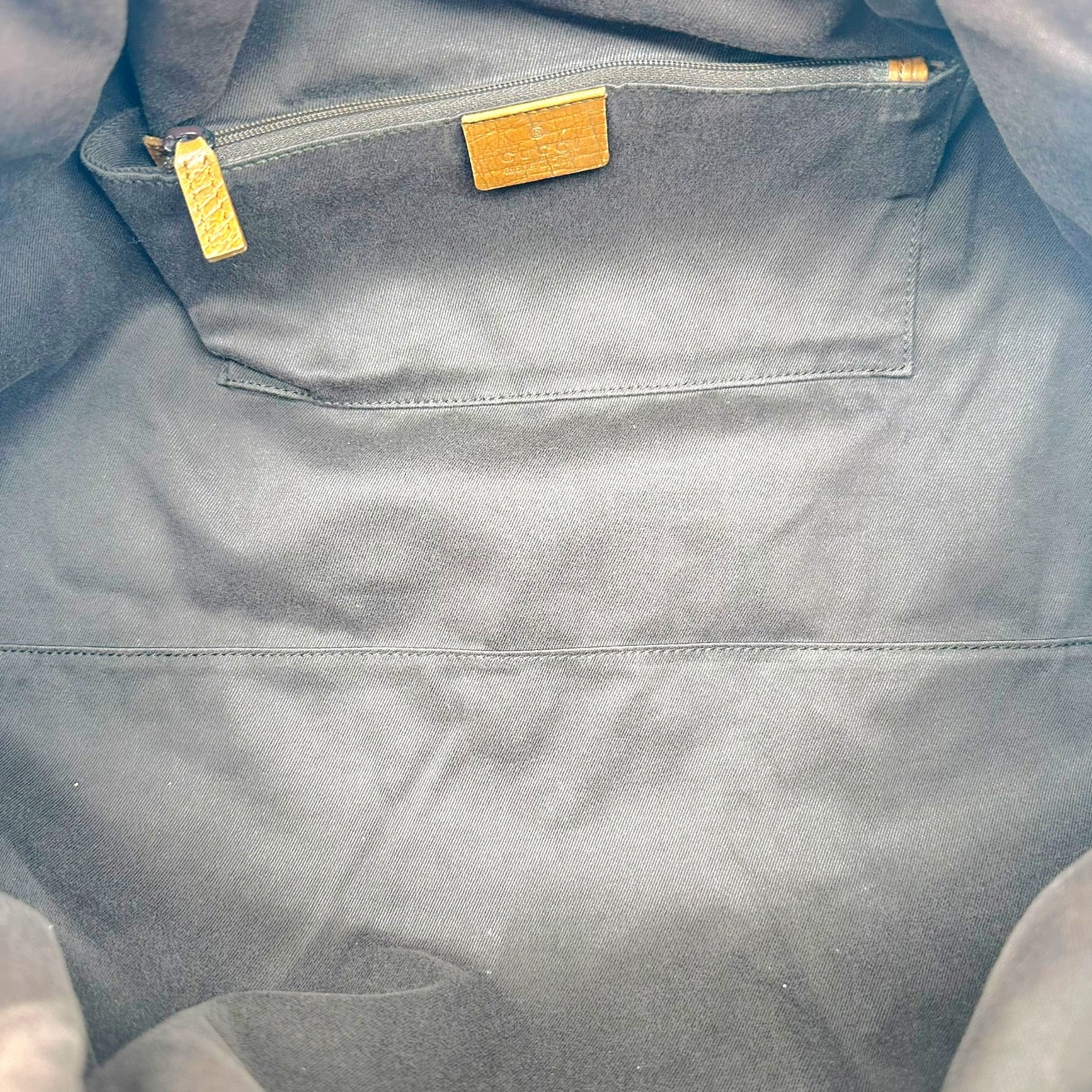 Gucci Tan Monogram Ruched Handbag