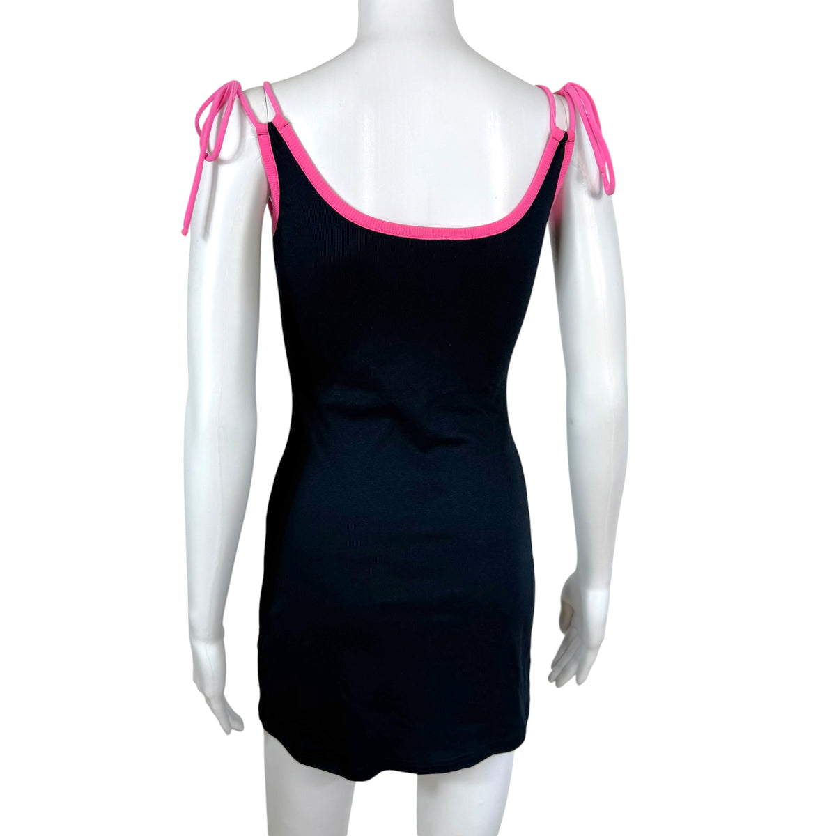 Dolce & Gabbana Pink Black Metallic Logo Mini Dress