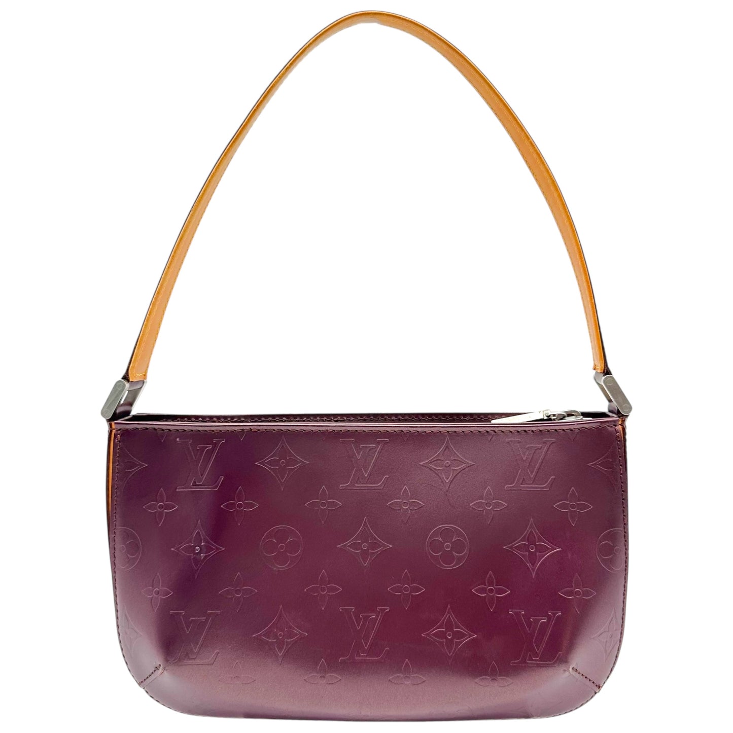 Louis Vuitton Burgundy Logo Embossed Fowler Pochette Bag