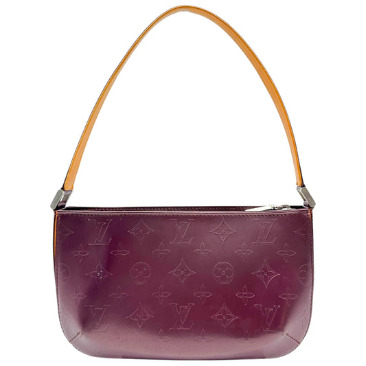 Louis Vuitton Burgundy Logo Embossed Fowler Pochette Bag
