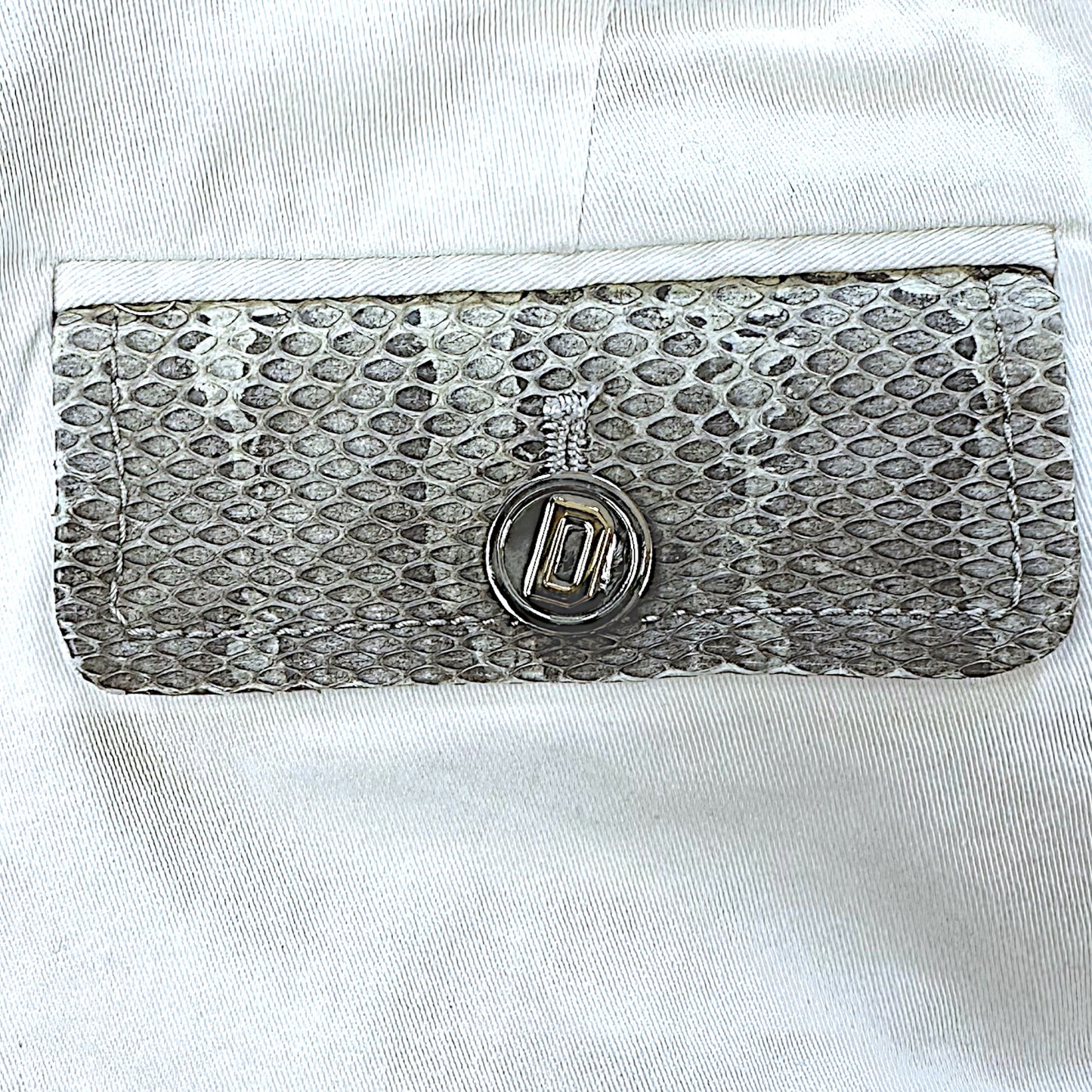 Dolce & Gabbana Snakeskin Trim White Pants