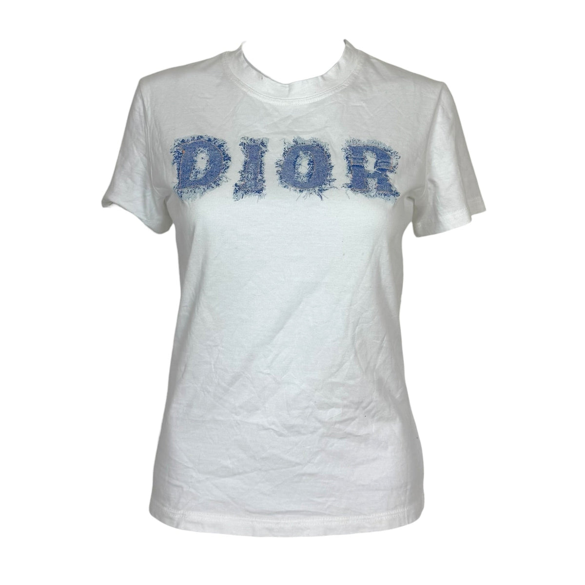 Christian Dior S/S 2002 White Denim Logo T-Shirt