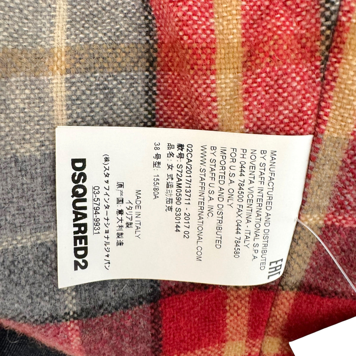 Dsquared2 Dark Wash Denim 3/4 Sleeve Fox Fur Trim Hood Jacket