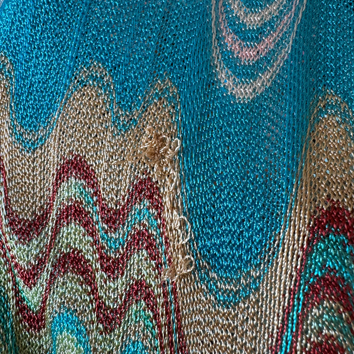 Missoni Mare Multicolor Chevron Knit Maxi Dress
