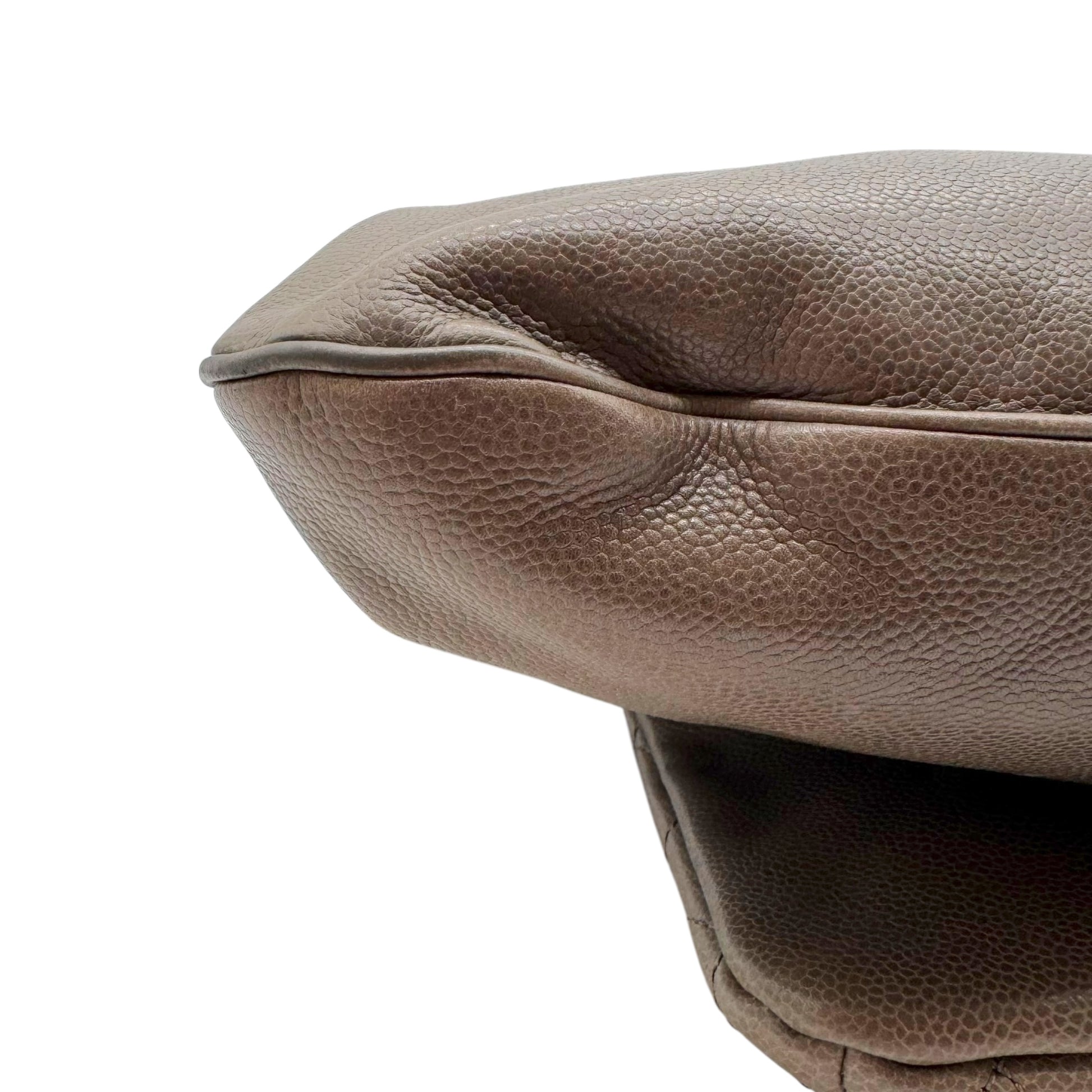 Chanel Gray Caviar Leather Matelasse Hobo Bag 2008-09 - Outfit Repeater