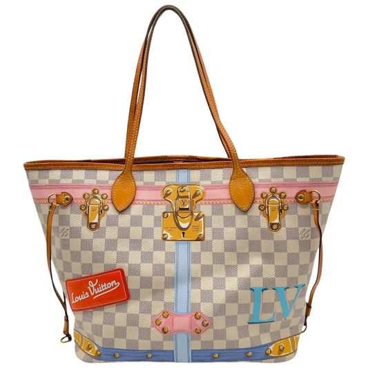 Louis Vuitton Damier Azur Summer Trunk Neverfull MM Tote Bag