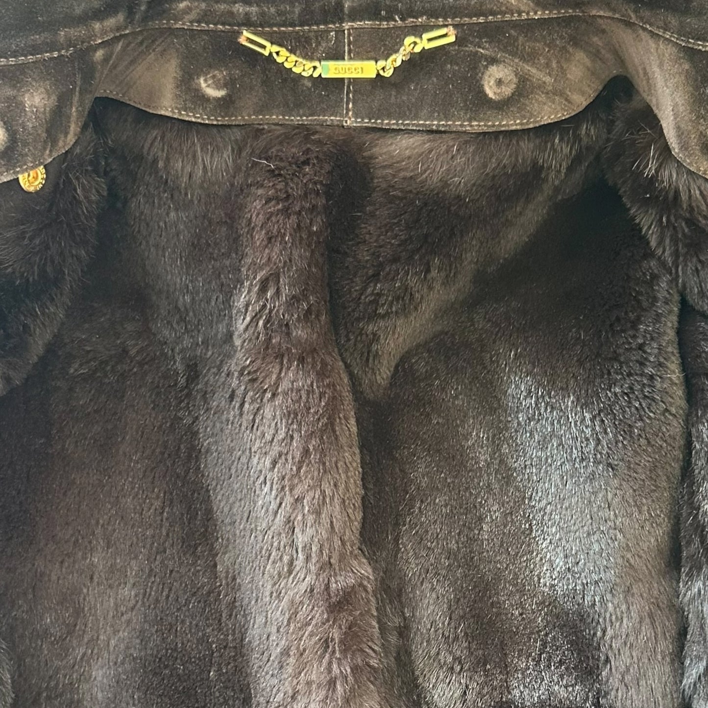 Gucci Brown Suede Fur Lined Jacket - Outfit Repeater