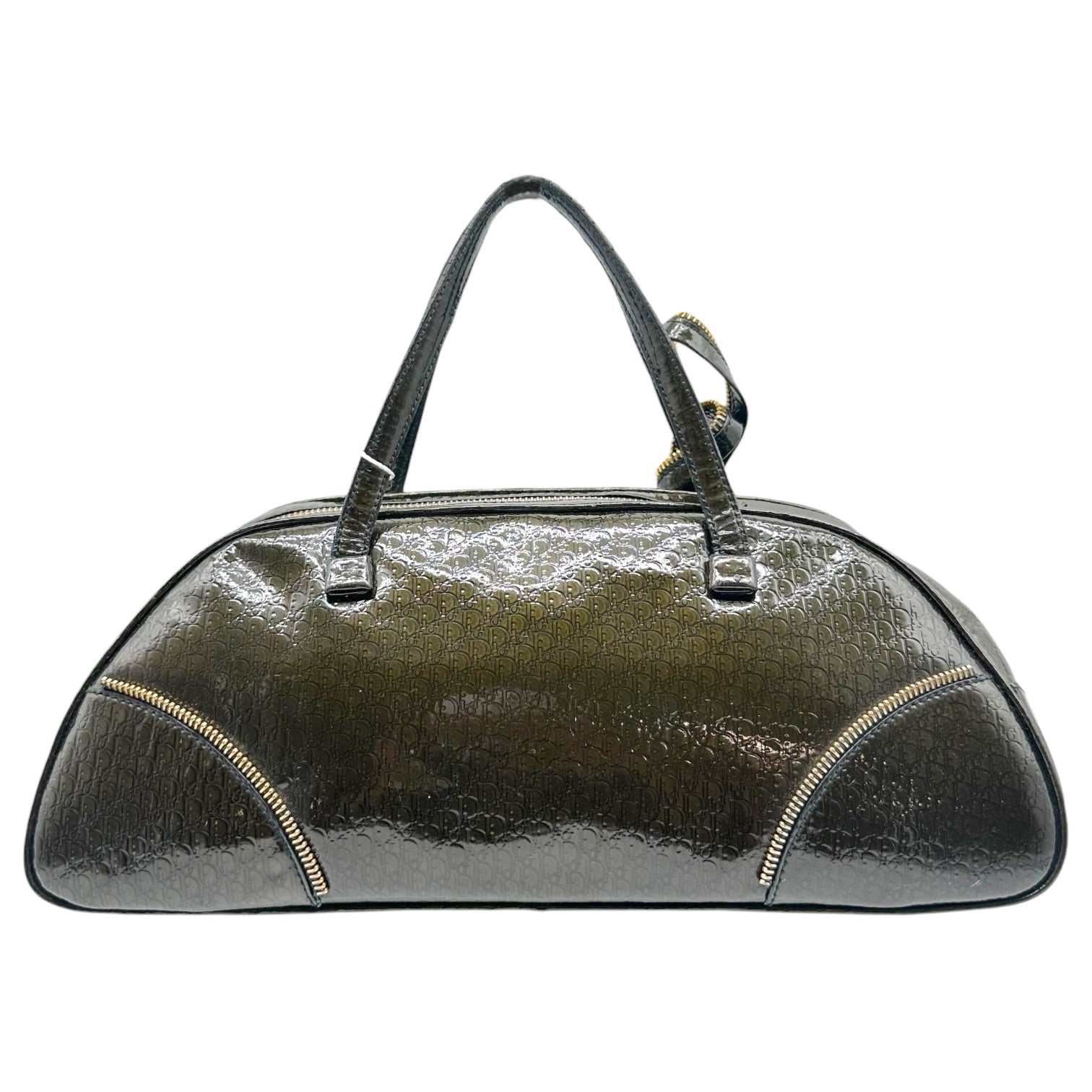 Christian Dior East-West Bowler Handbag Dark Khaki Green