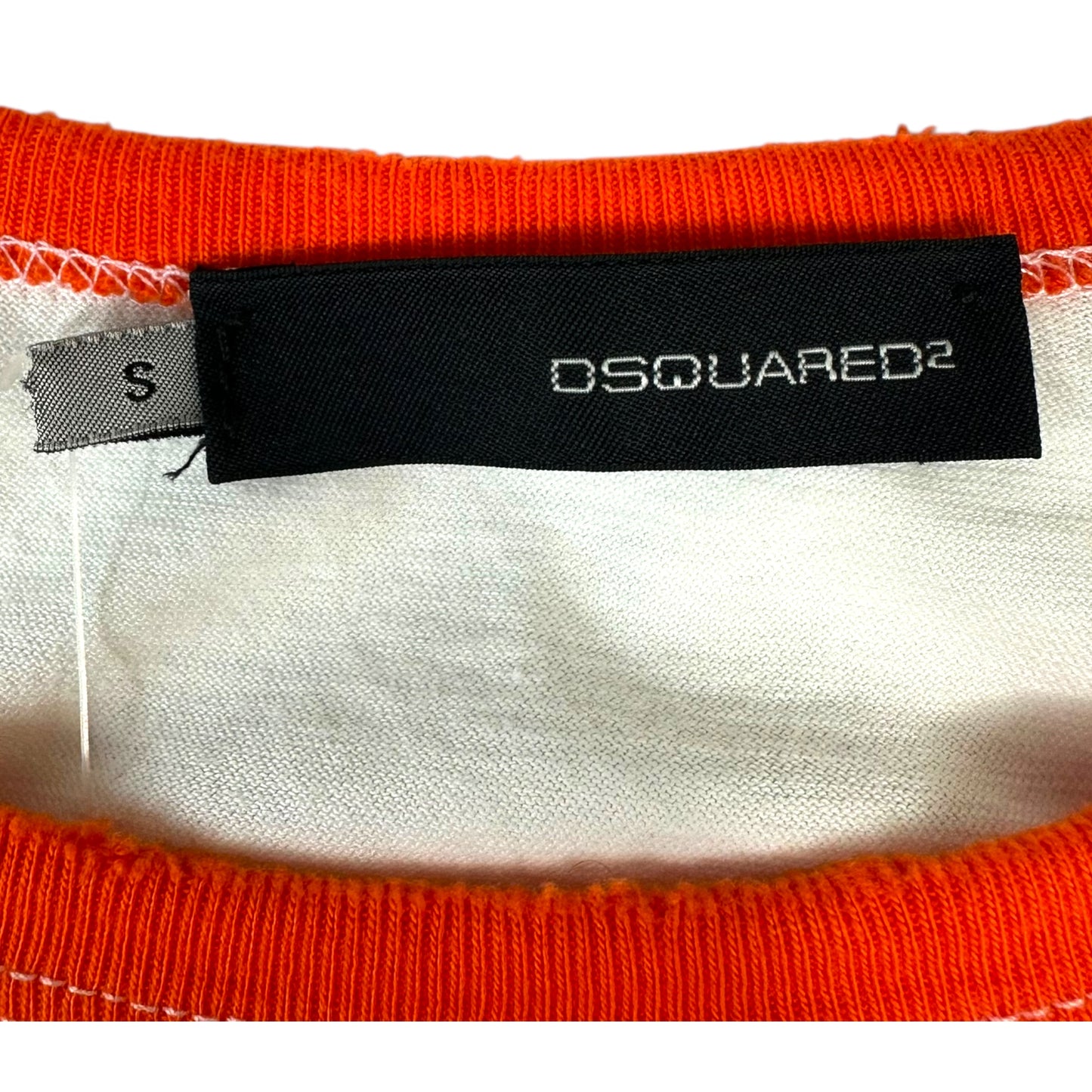 Dsquared2 Rainbow Logo Ringer T-Shirt