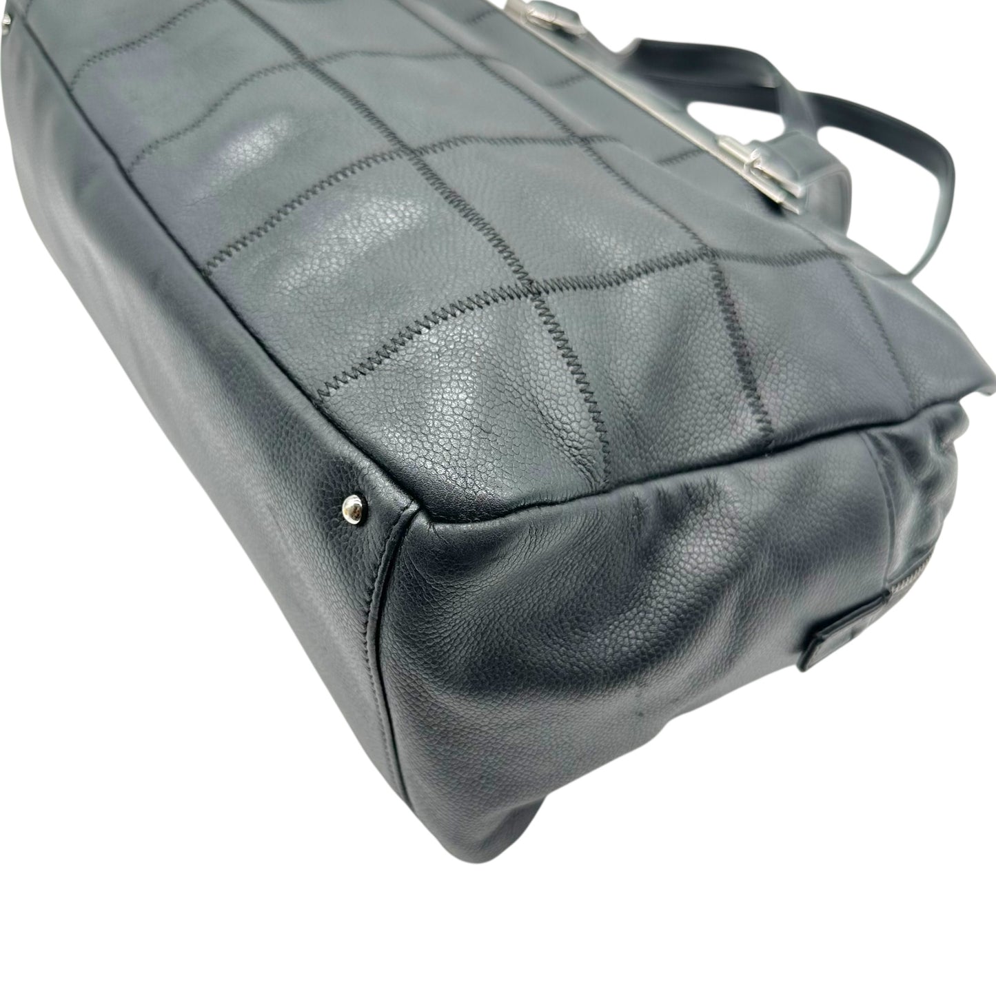 Chanel Black LAX Chocolate Bar Quilted Shoulder Tote Bag