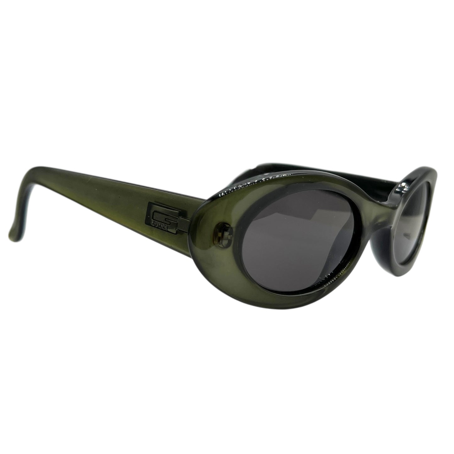 Gucci Green Iridescent & Black Oval Sunglasses 2438/S