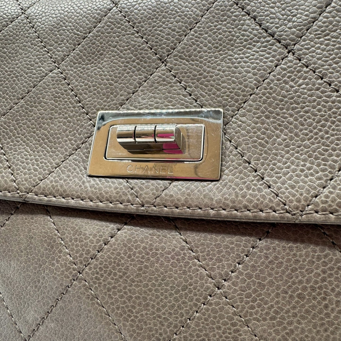 Chanel Gray Caviar Leather Matelasse Hobo Bag 2008-09 - Outfit Repeater