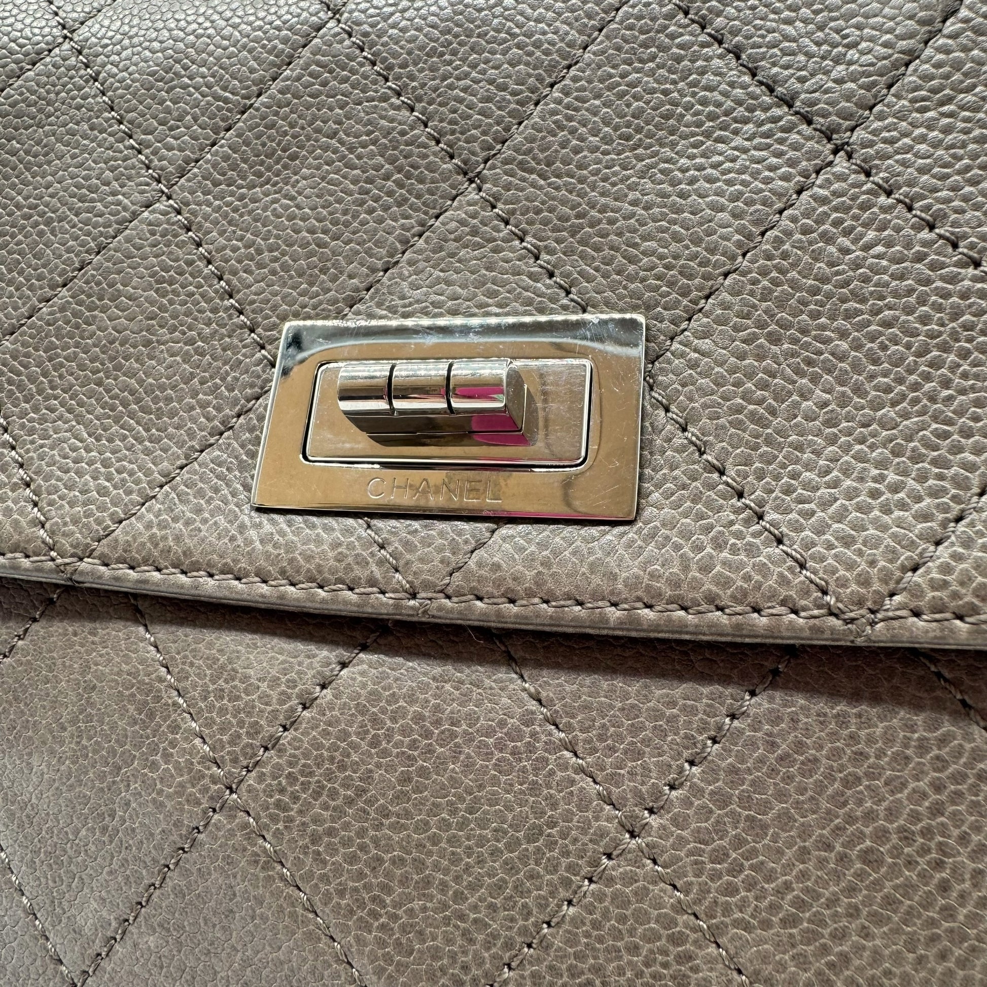 Chanel Gray Caviar Leather Matelasse Hobo Bag 2008-09 - Outfit Repeater