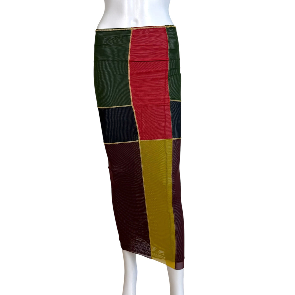 Jean Paul Gaultier Reversible Colorblock Maxi Skirt