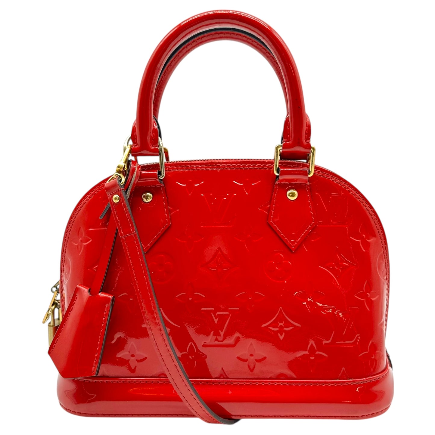 Louis Vuitton Red Vernis Alma BB 2-Way Bag