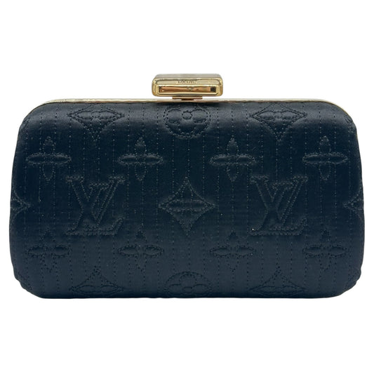 Louis Vuitton Black Gold Monogram Minaudière Clutch Bag