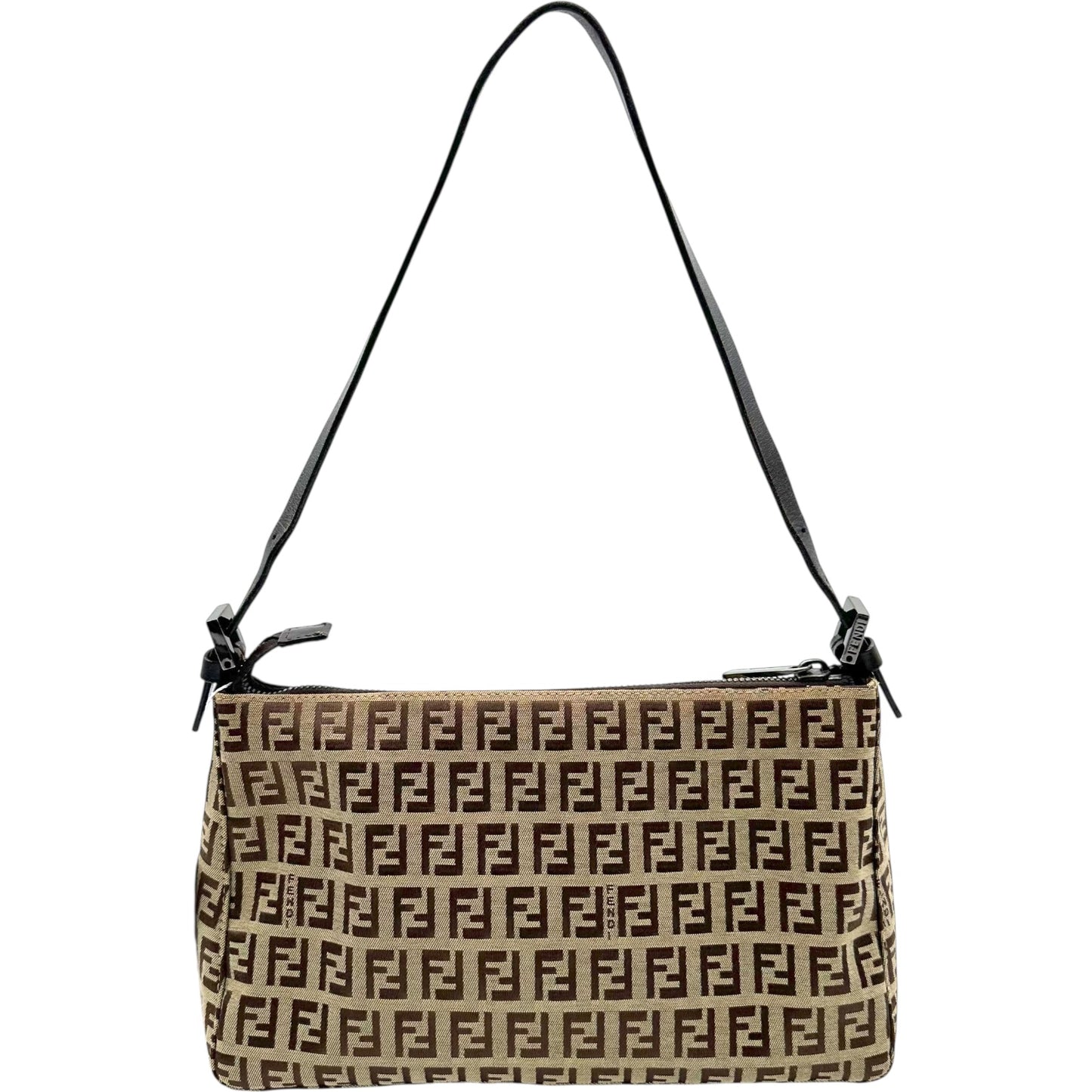 Fendi Brown & Tan Zucchino Monogram Pochette Bag - Outfit Repeater