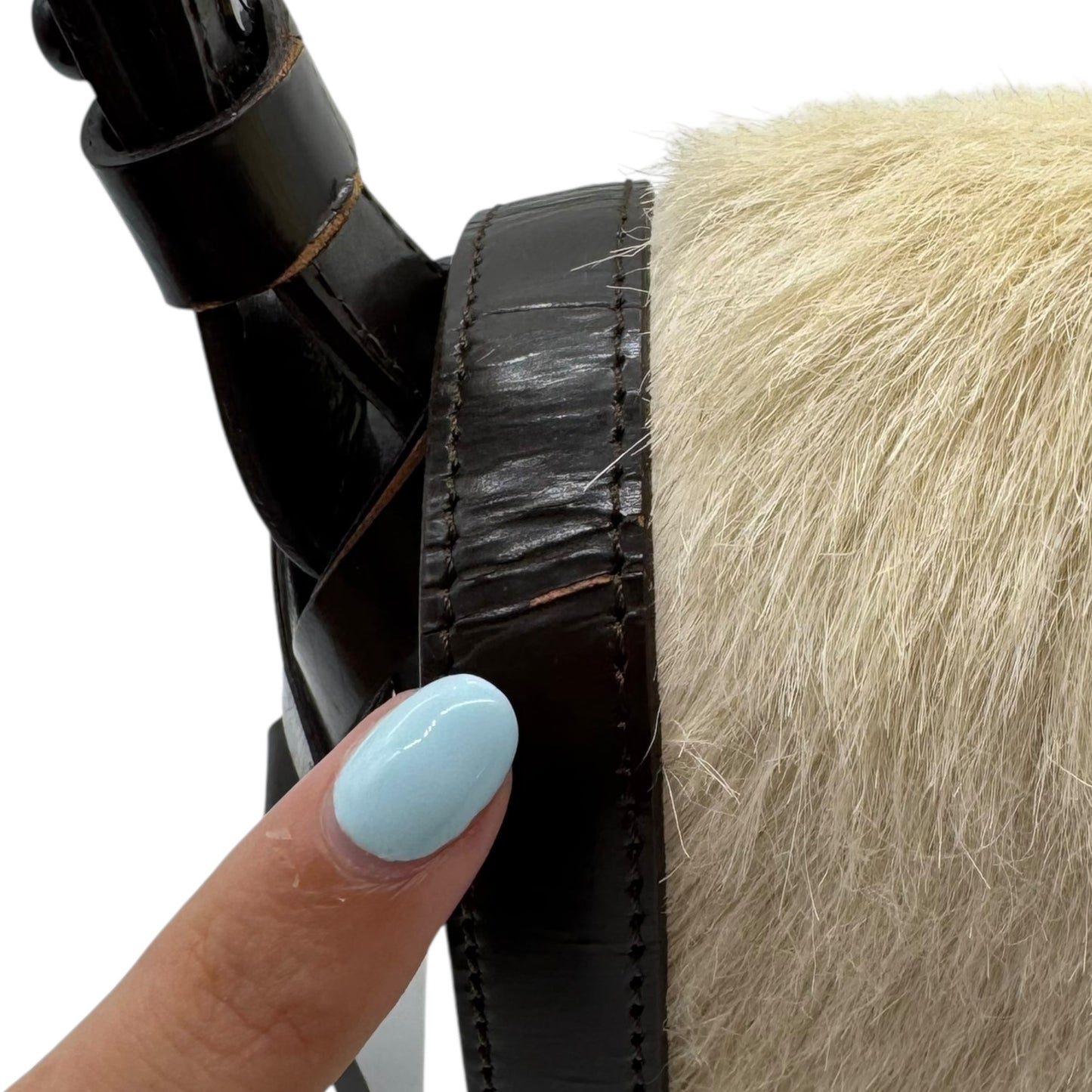 Celine Black & Ivory Ponyhair Shoulder Bag