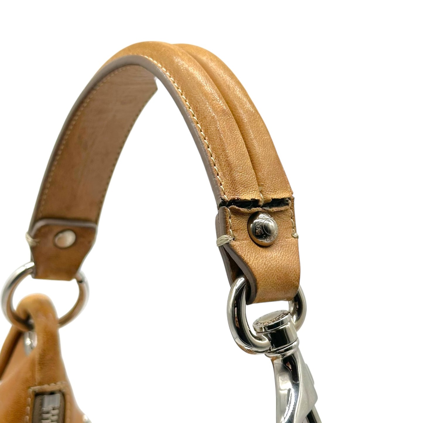 Jimmy Choo Tan Hobo Shoulder Bag With Star Studs
