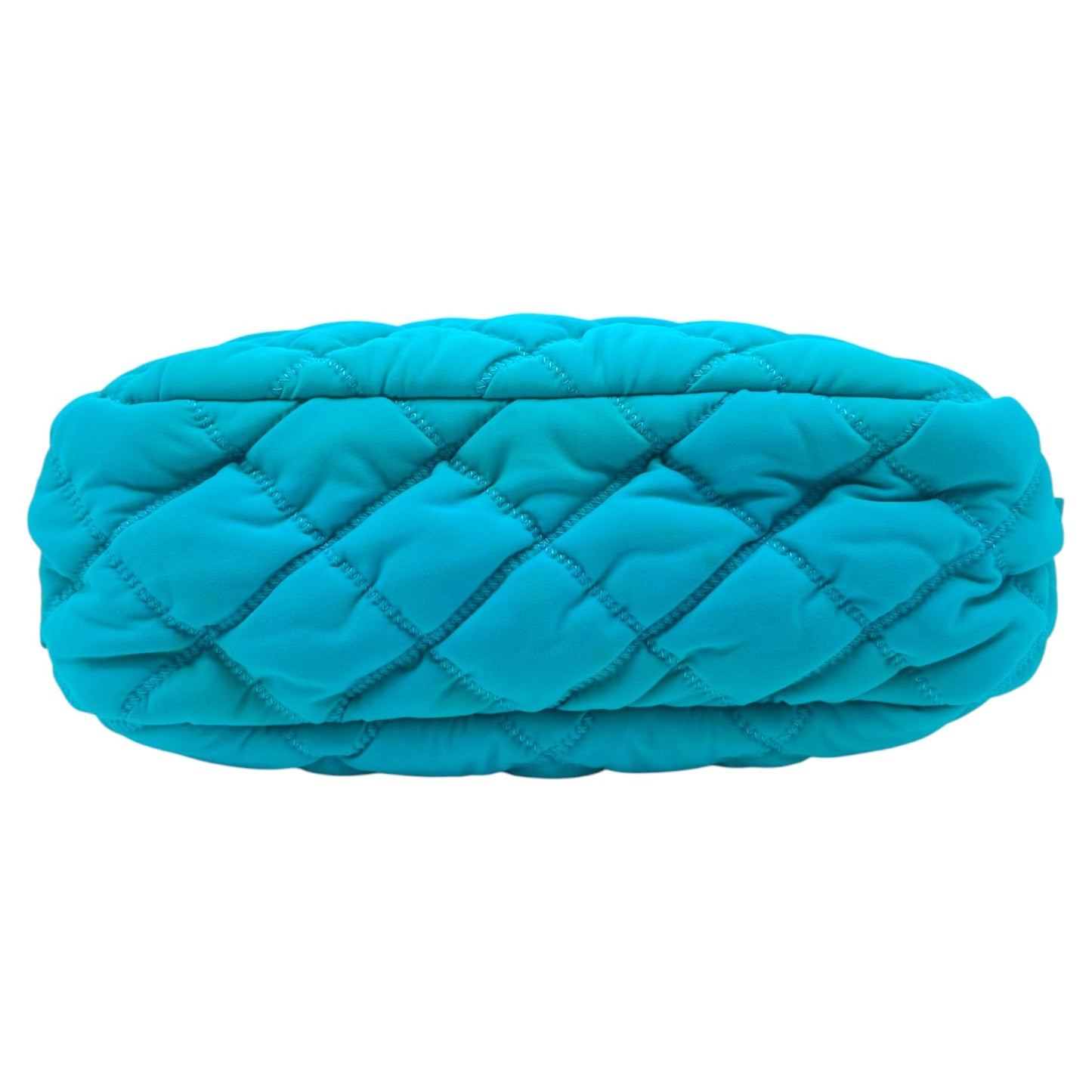 Chanel Shoulder Bag Turquoise Matelasse Bubble Quilt