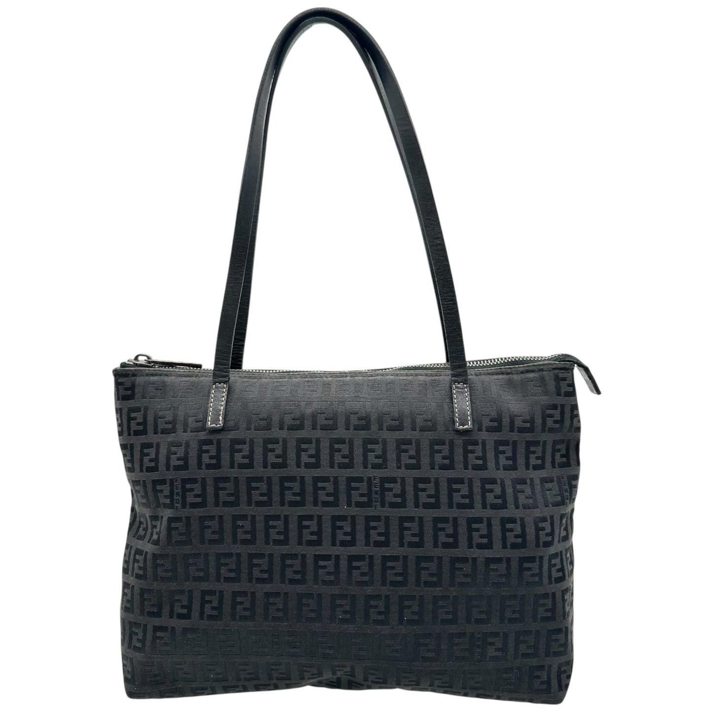 Fendi Black Zucchino Monogram Mini Tote Bag - Outfit Repeater