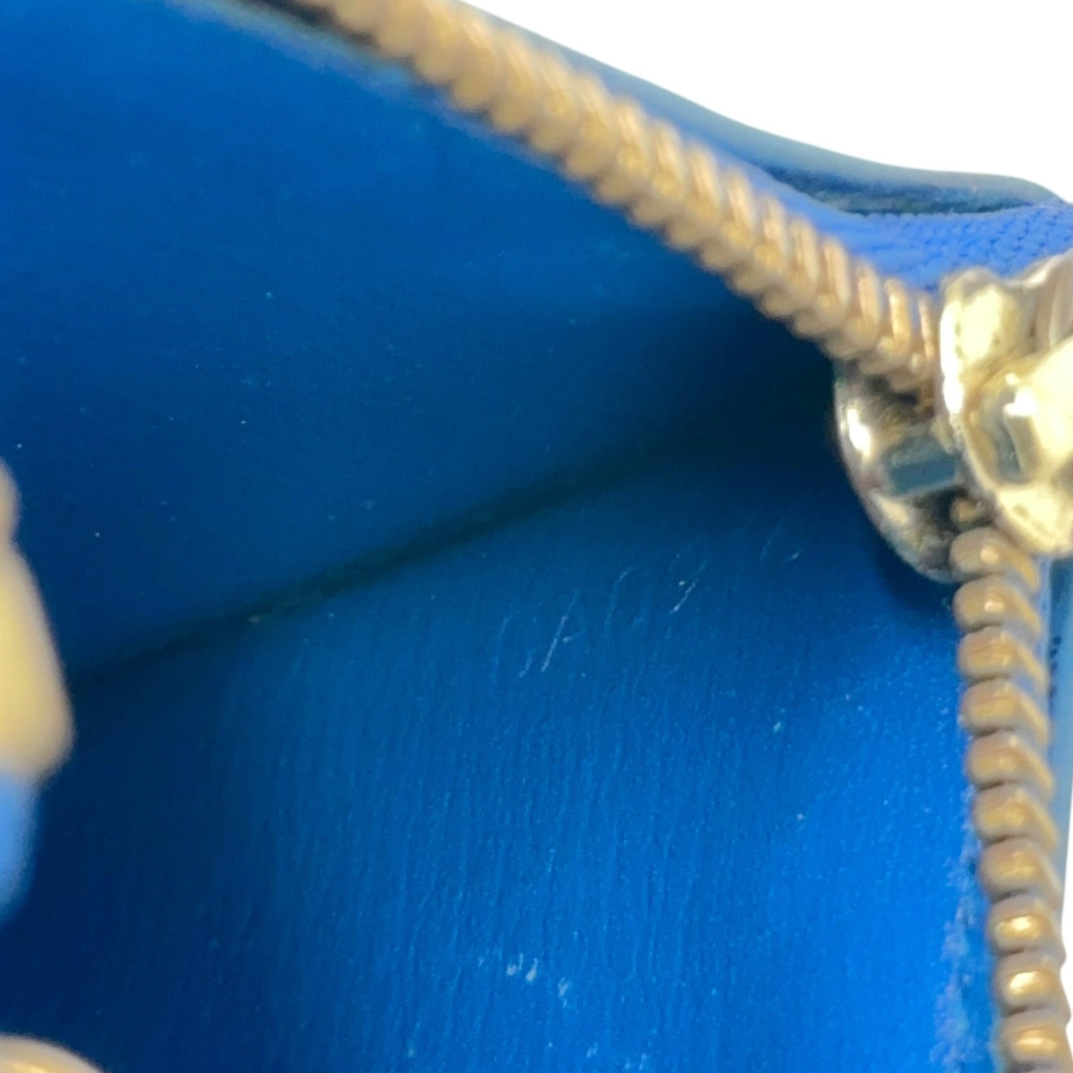 Louis Vuitton Blue Epi Leather Zip Key Pouch