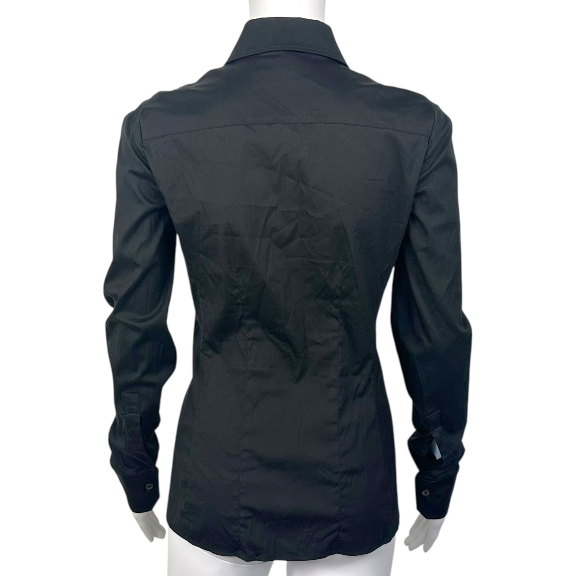 Gucci 2006 Black 'Choker' Hardware Button Up Blouse - Outfit Repeater