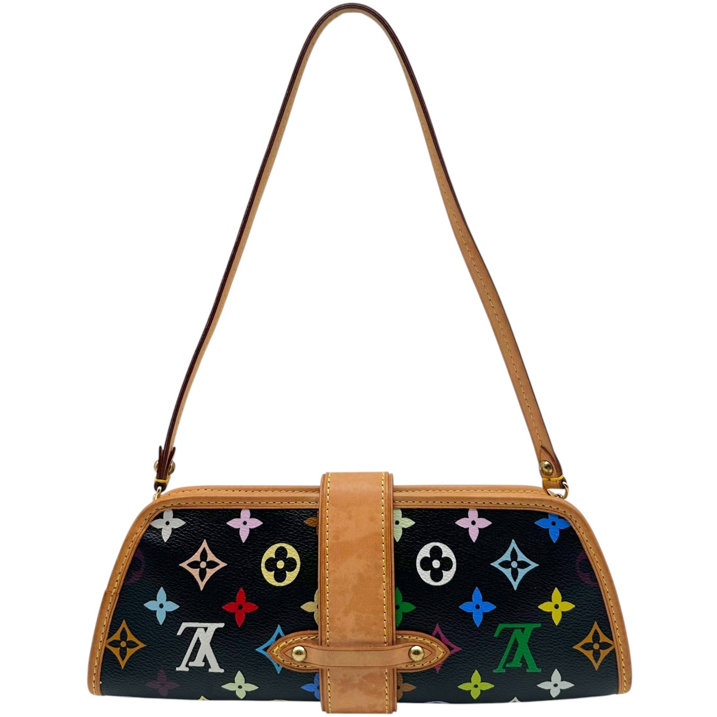 Louis Vuitton Black Multicolor Murakami Monogram Shirley Pochette Bag