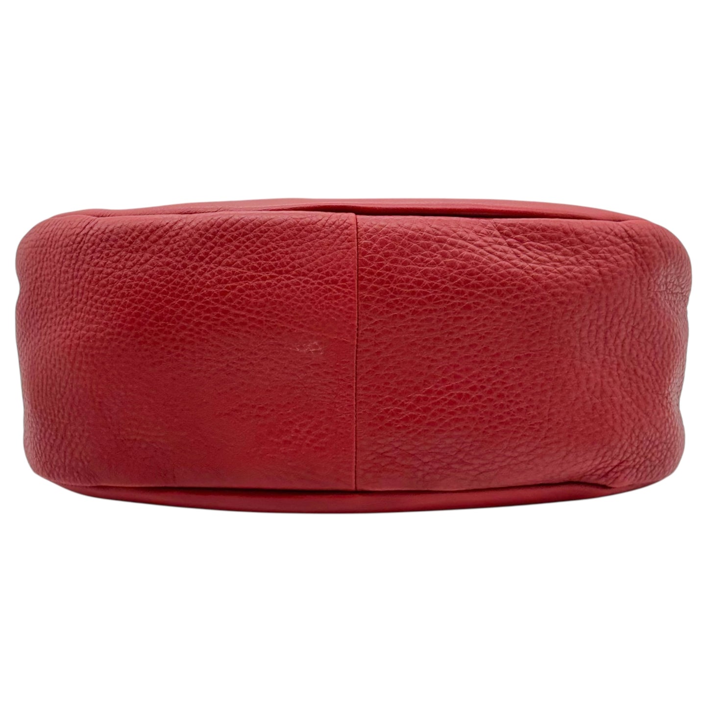 Prada Red Leather Crescent Hobo Bag