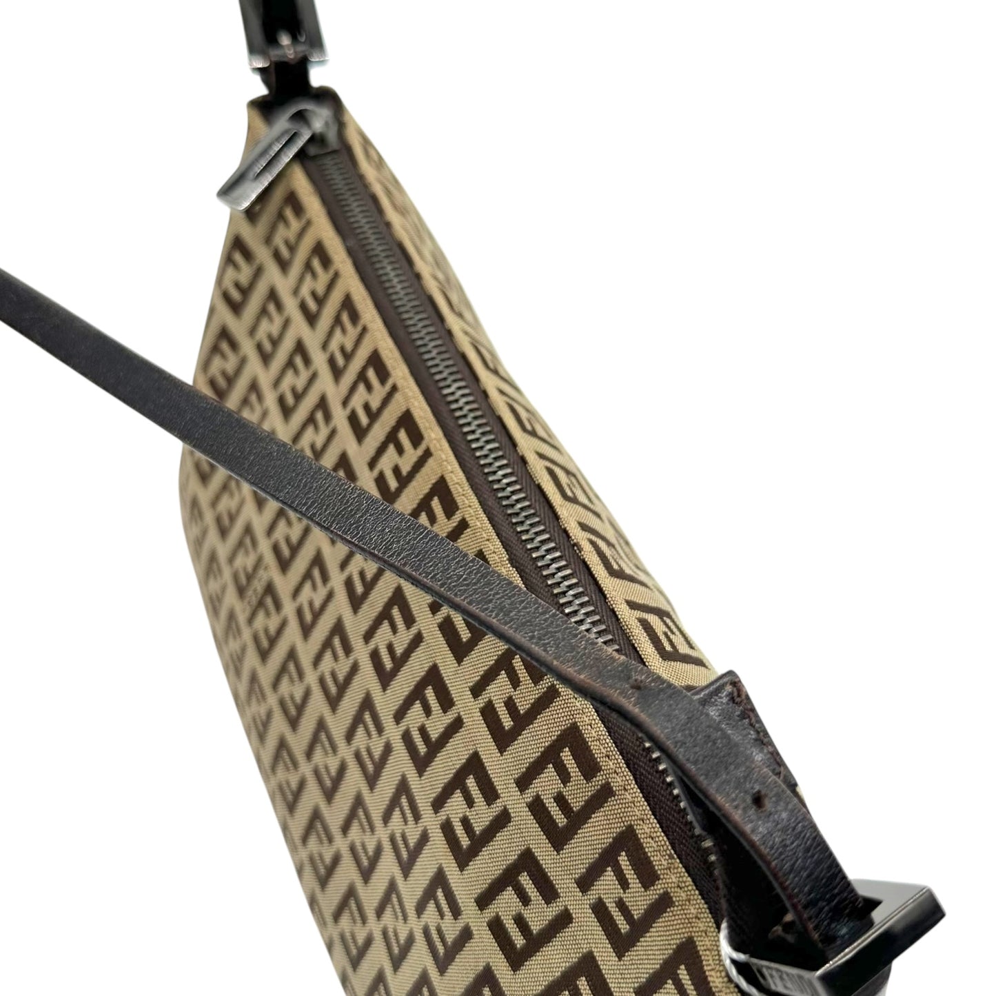 Fendi Brown & Tan Zucchino Monogram Pochette Bag - Outfit Repeater
