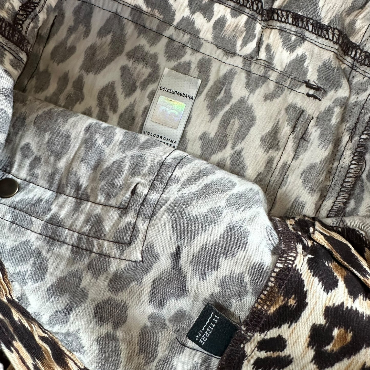 D&G Dolce & Gabbana Leopard Print Low Rise Cargo Pants - Outfit Repeater