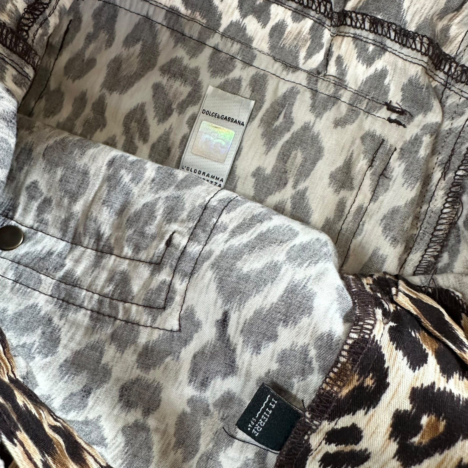 D&G Dolce & Gabbana Leopard Print Low Rise Cargo Pants - Outfit Repeater