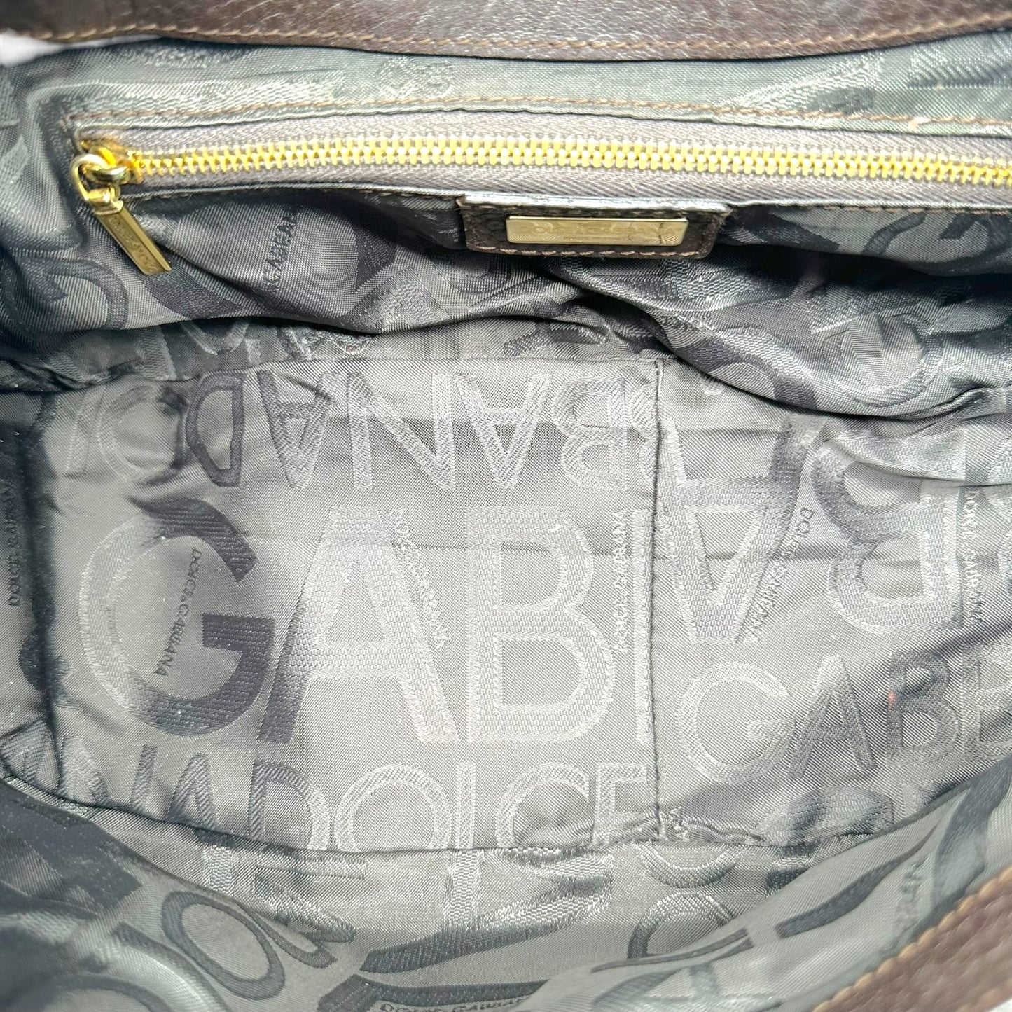 Dolce & Gabbana Teal Snakeskin Brown Leather Shoulder Bag