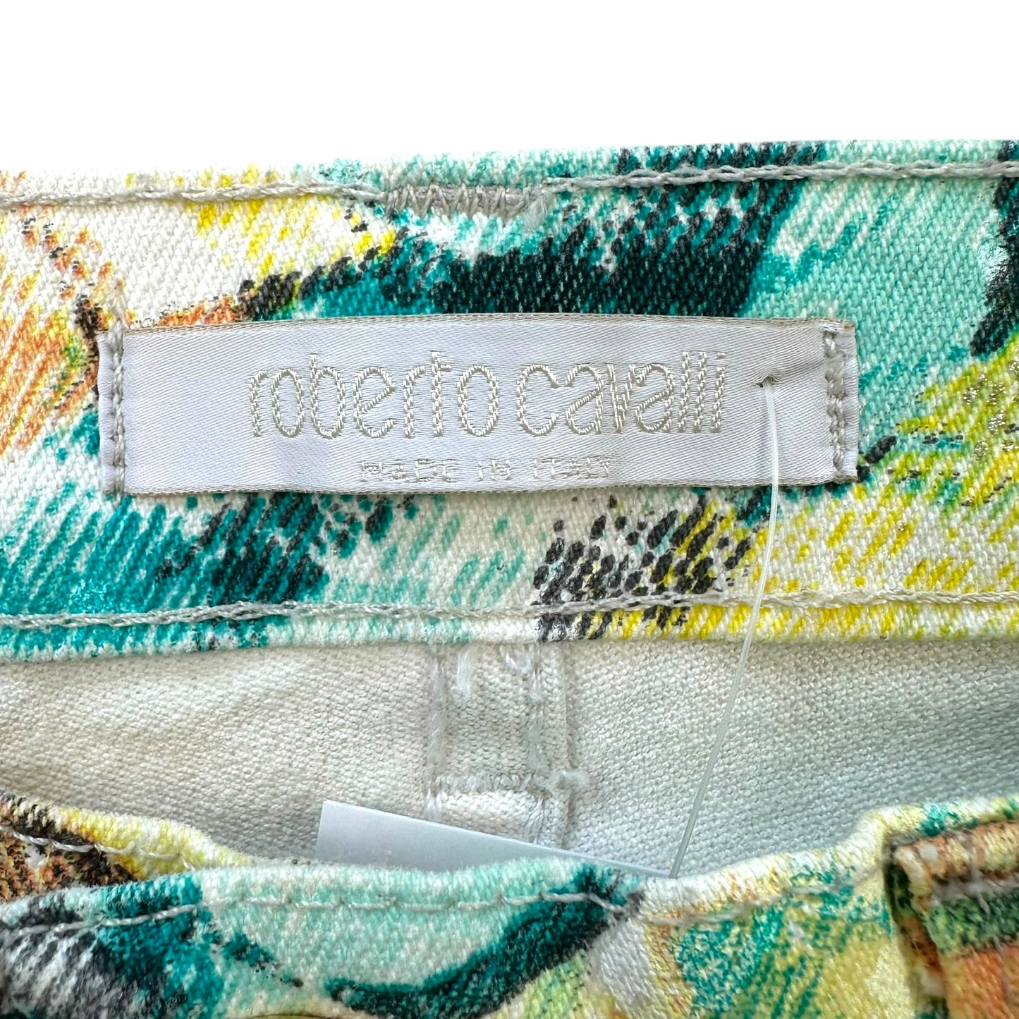 Roberto Cavalli Multicolor Floral Printed Jeans