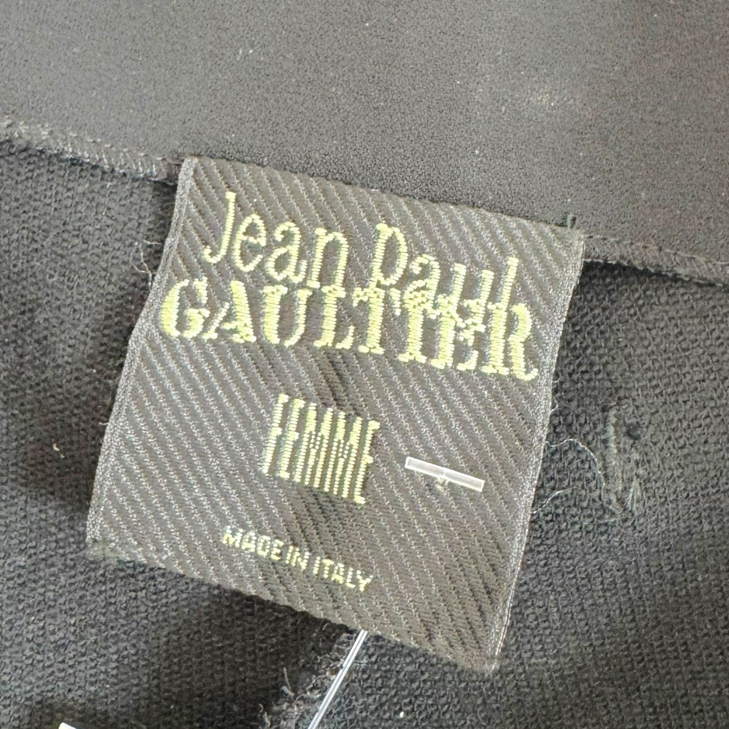 Jean Paul Gaultier Black Flare Pants with Hook & Eye Closure