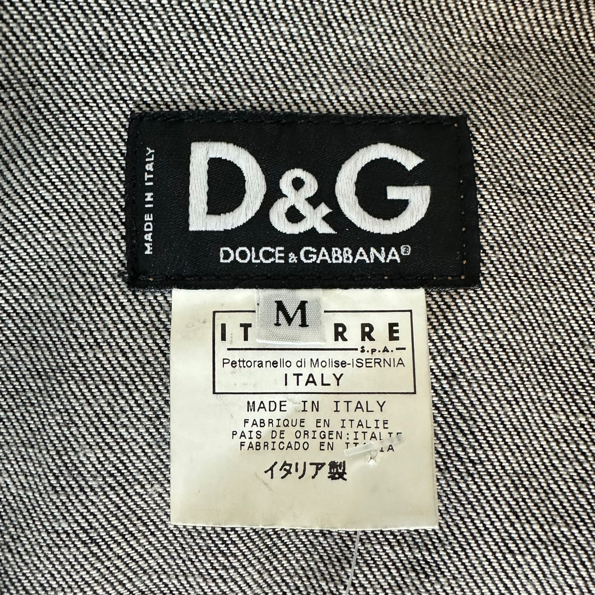 D&G Dolce & Gabbana Dark Denim Zippered Jean Jacket - Outfit Repeater