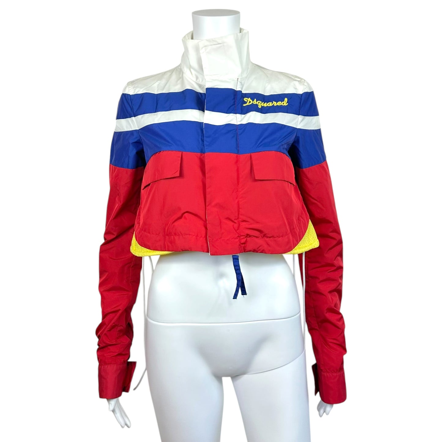 Dsquared2 Primary Colored Cropped Nylon Windbreaker Jacket