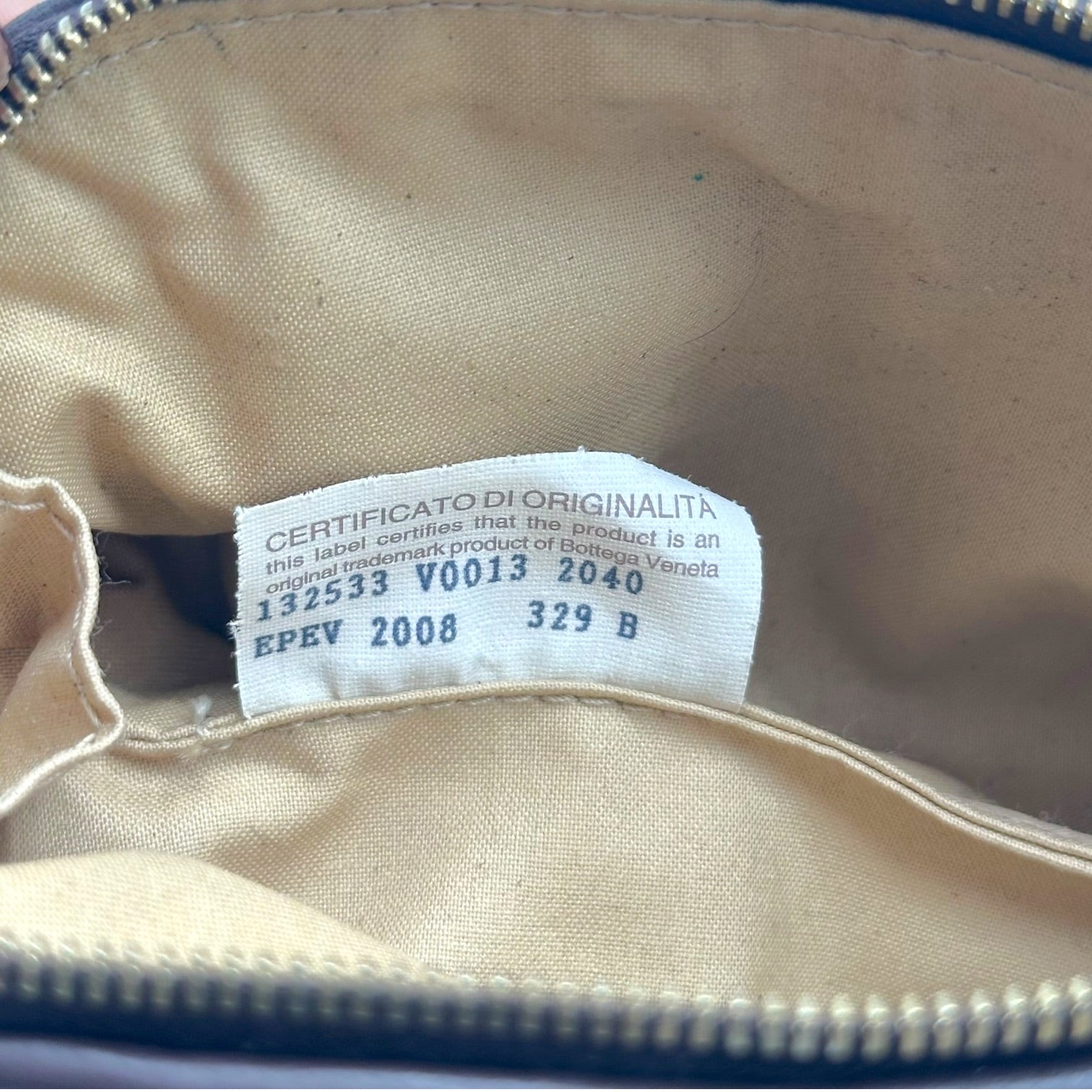 Bottega Veneta Mini Cosmetic Pouch Brown Intrecciato Leather