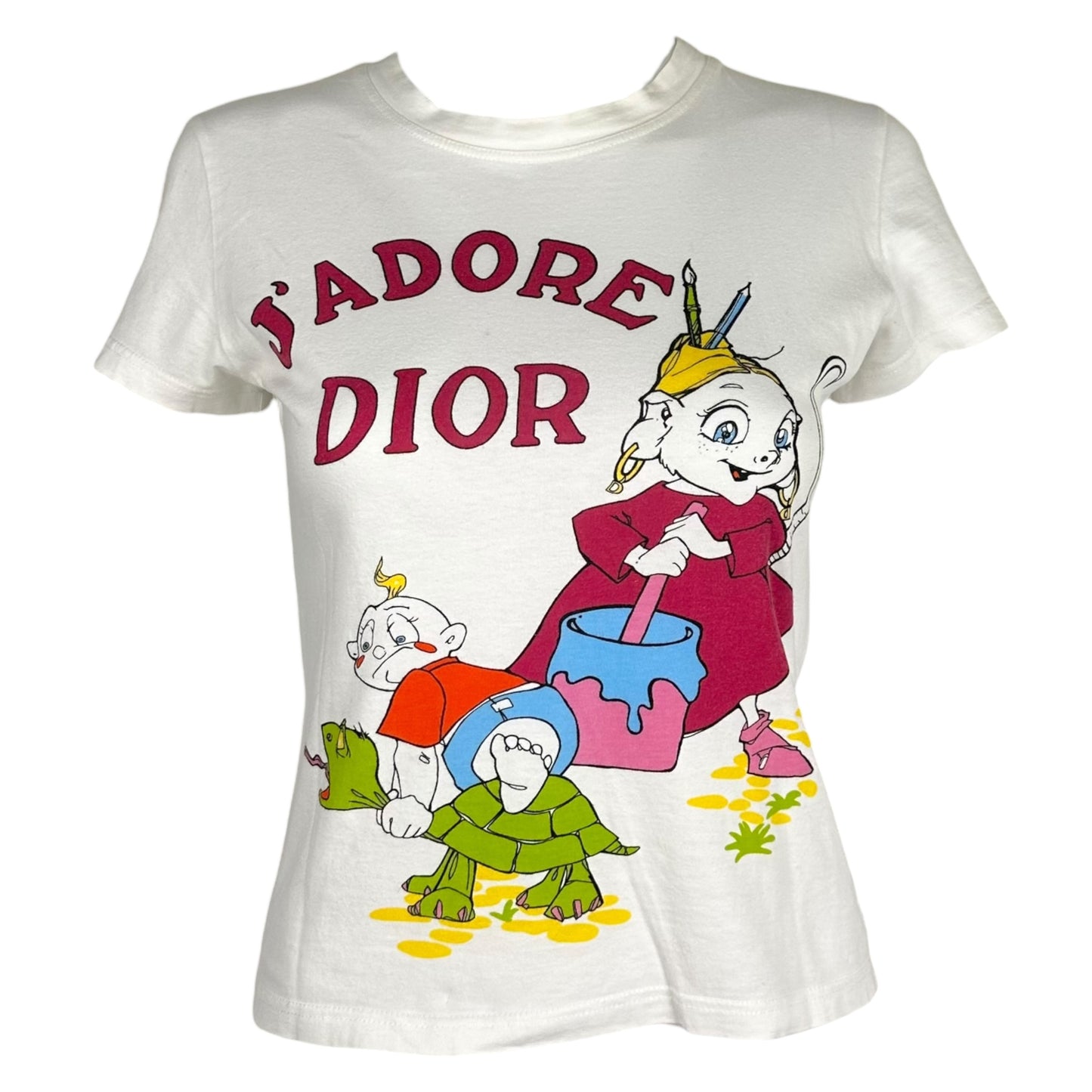 Christian Dior F/W 2002 J'Adore Dior Cartoon Graphic T-Shirt
