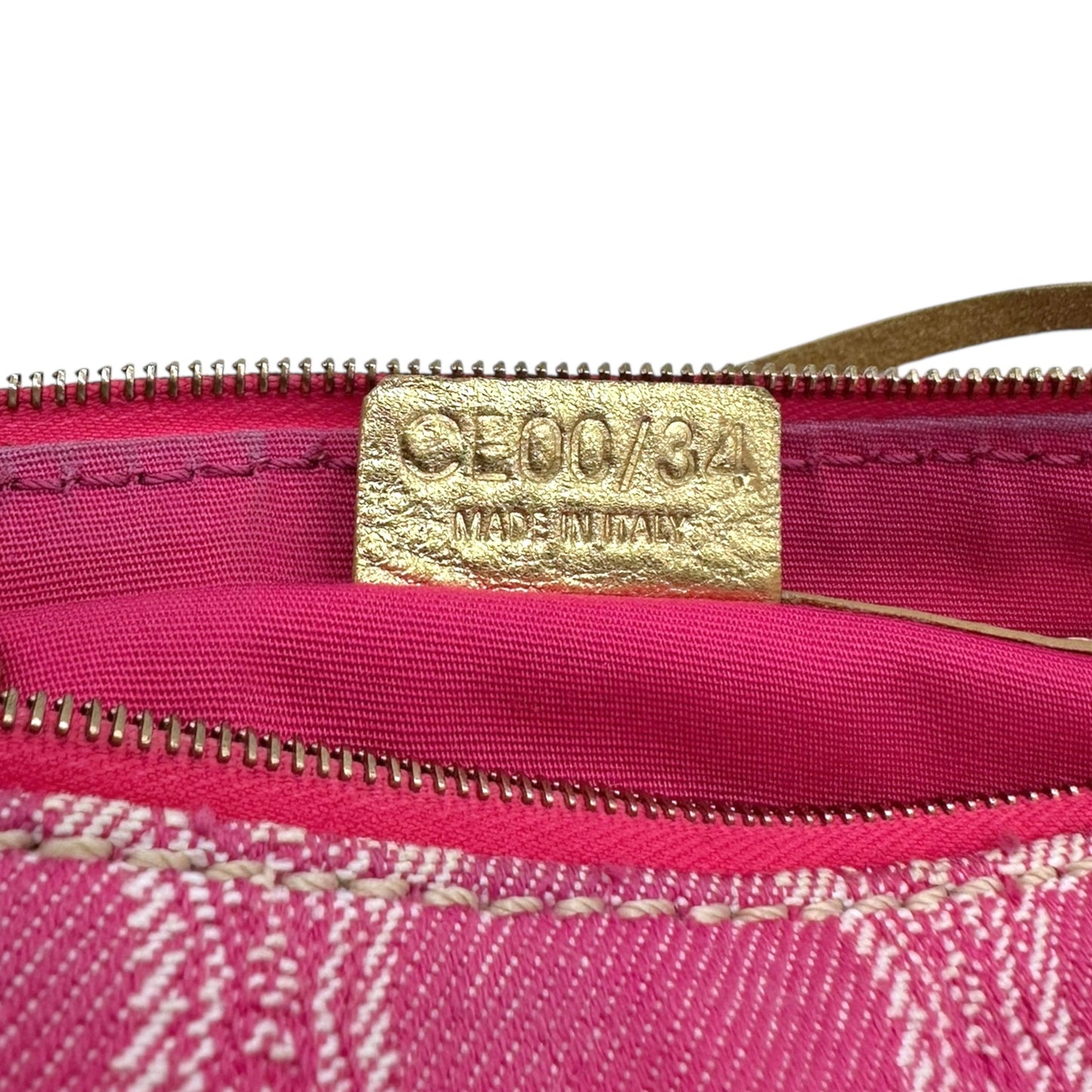 Celine Pink Denim Monogram Pochette Bag - Outfit Repeater