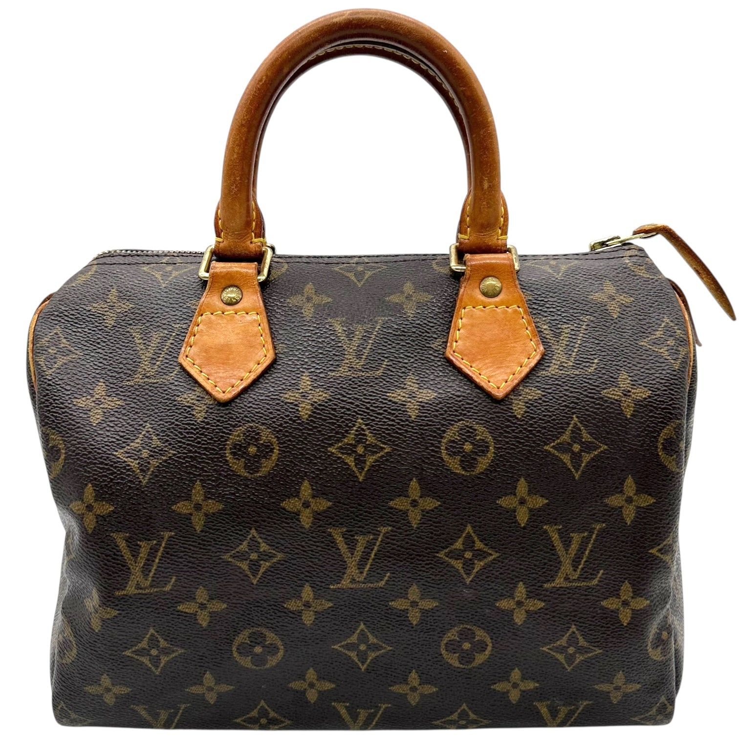Louis Vuitton Brown Monogram Canvas Speedy 25 Bag - Outfit Repeater