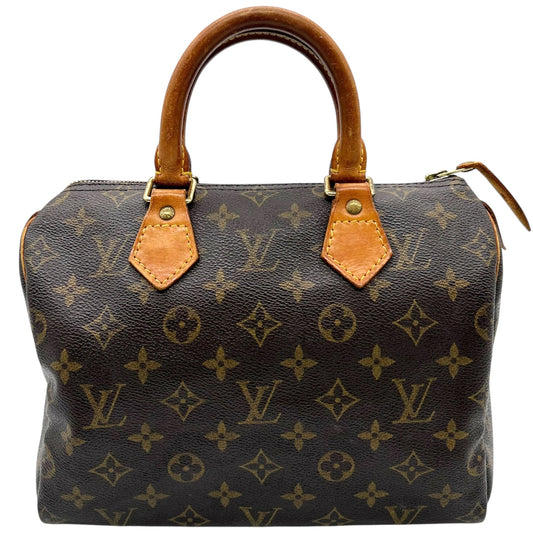 Louis Vuitton Brown Monogram Canvas Speedy 25 Bag - Outfit Repeater