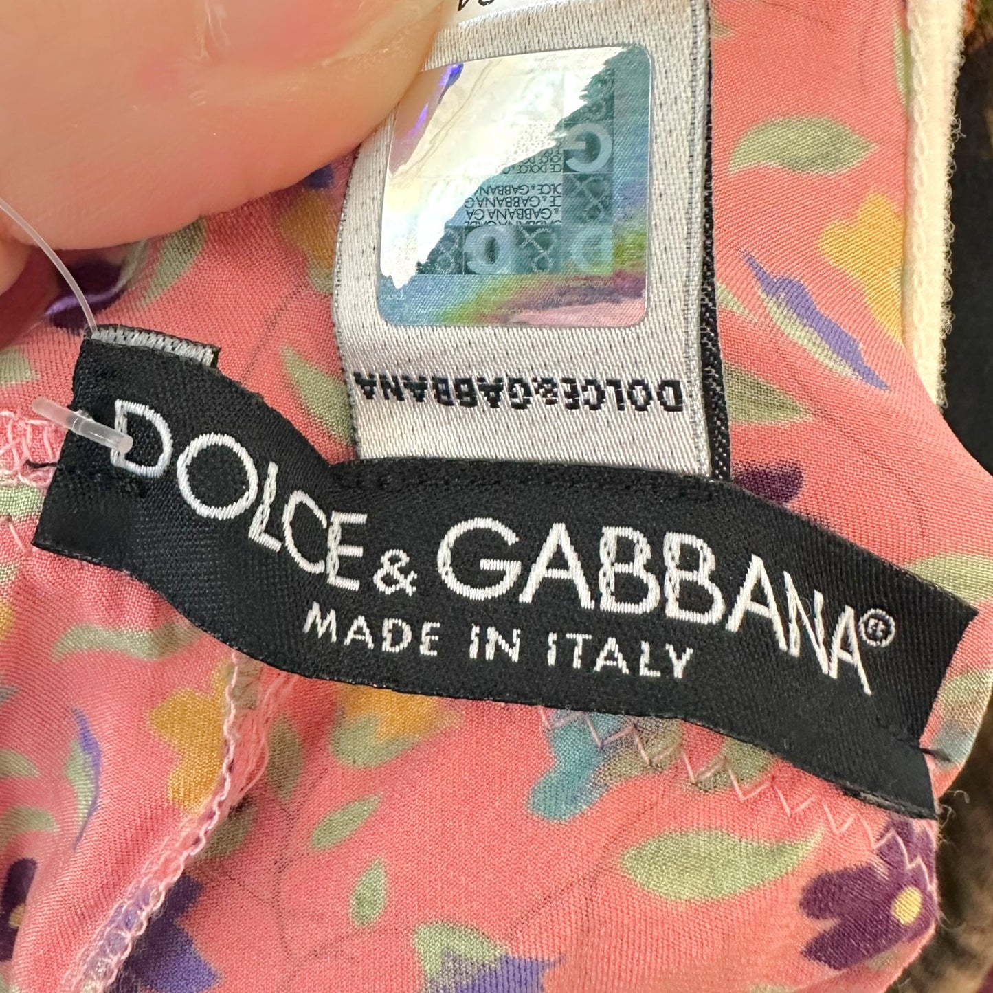 Dolce & Gabbana Pink Floral Silk Bustier Cami Top
