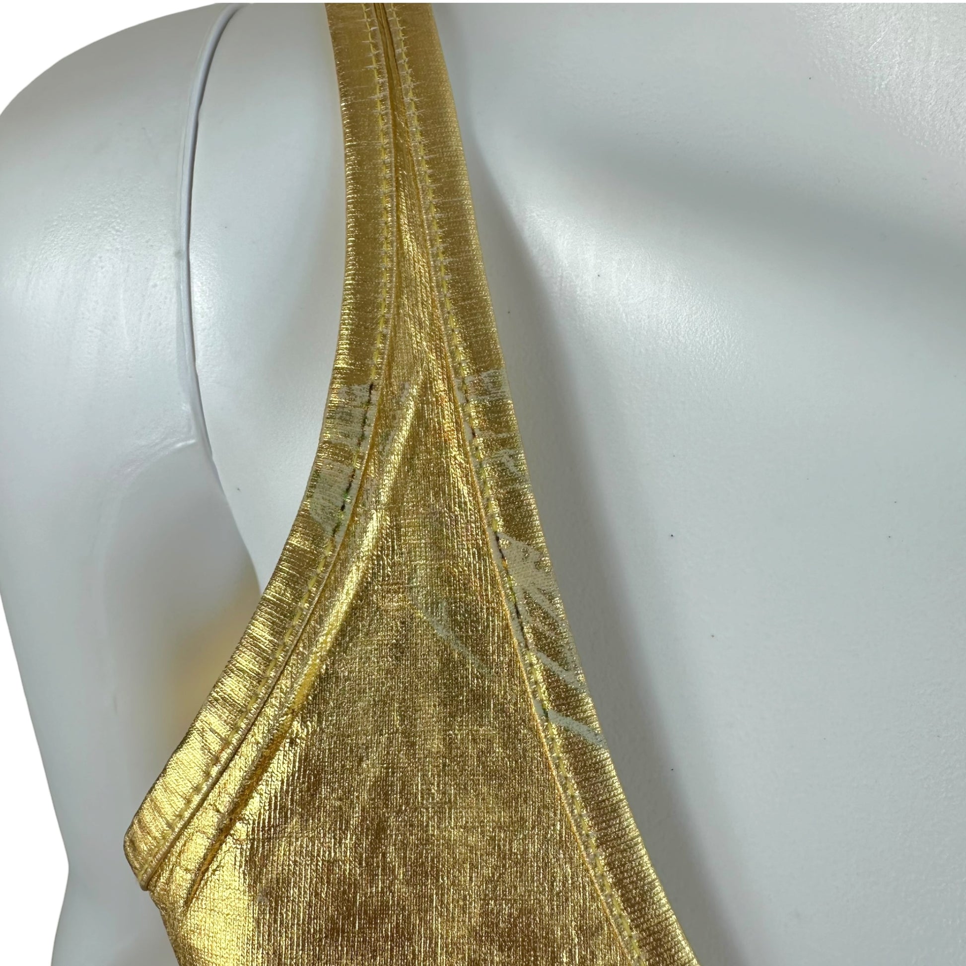 Roberto Cavalli Gold Metallic Lamé Dragonfly Tank Skirt Set