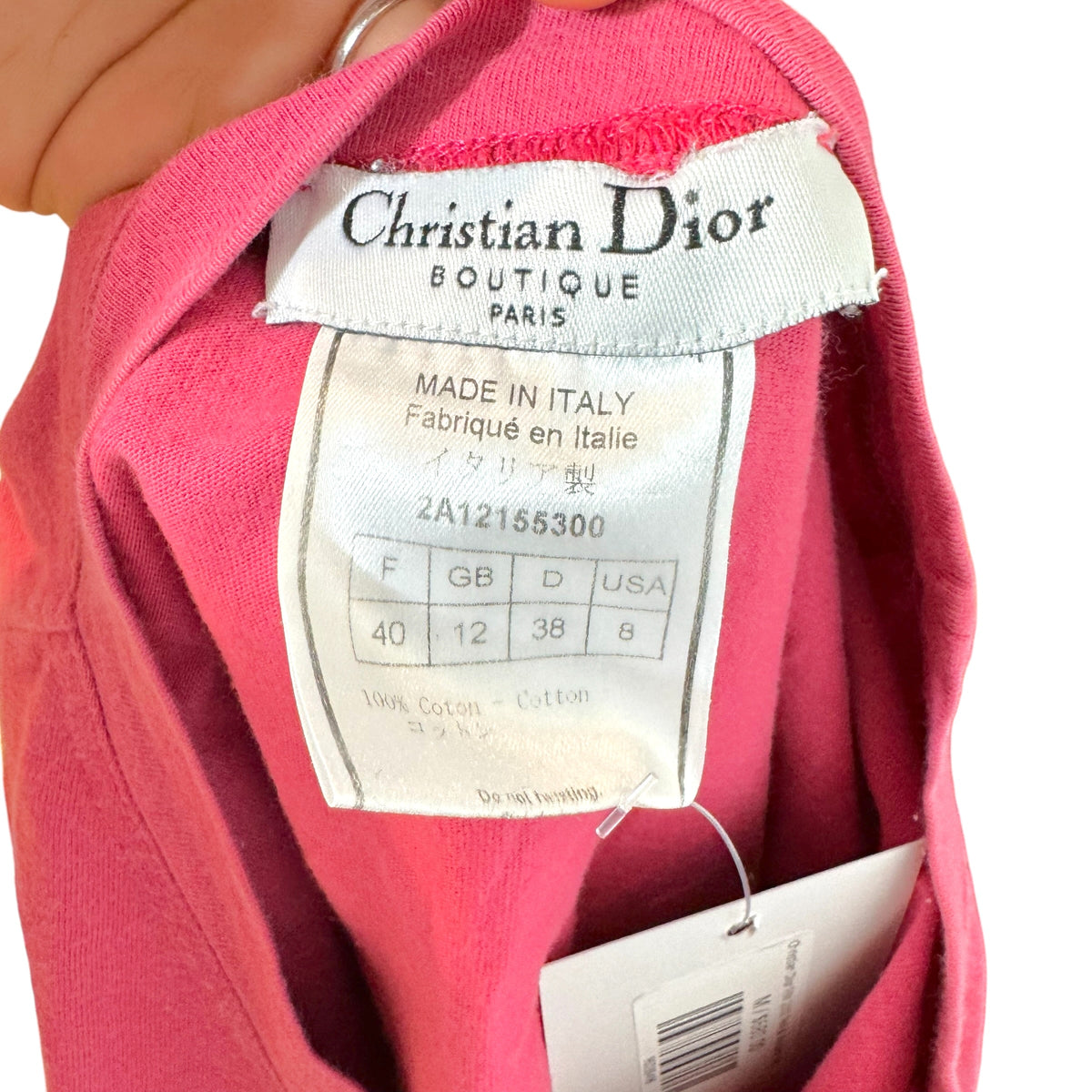 Christian Dior F/W 2002 Pink & Mustard Yellow J'Adore Dior Tank