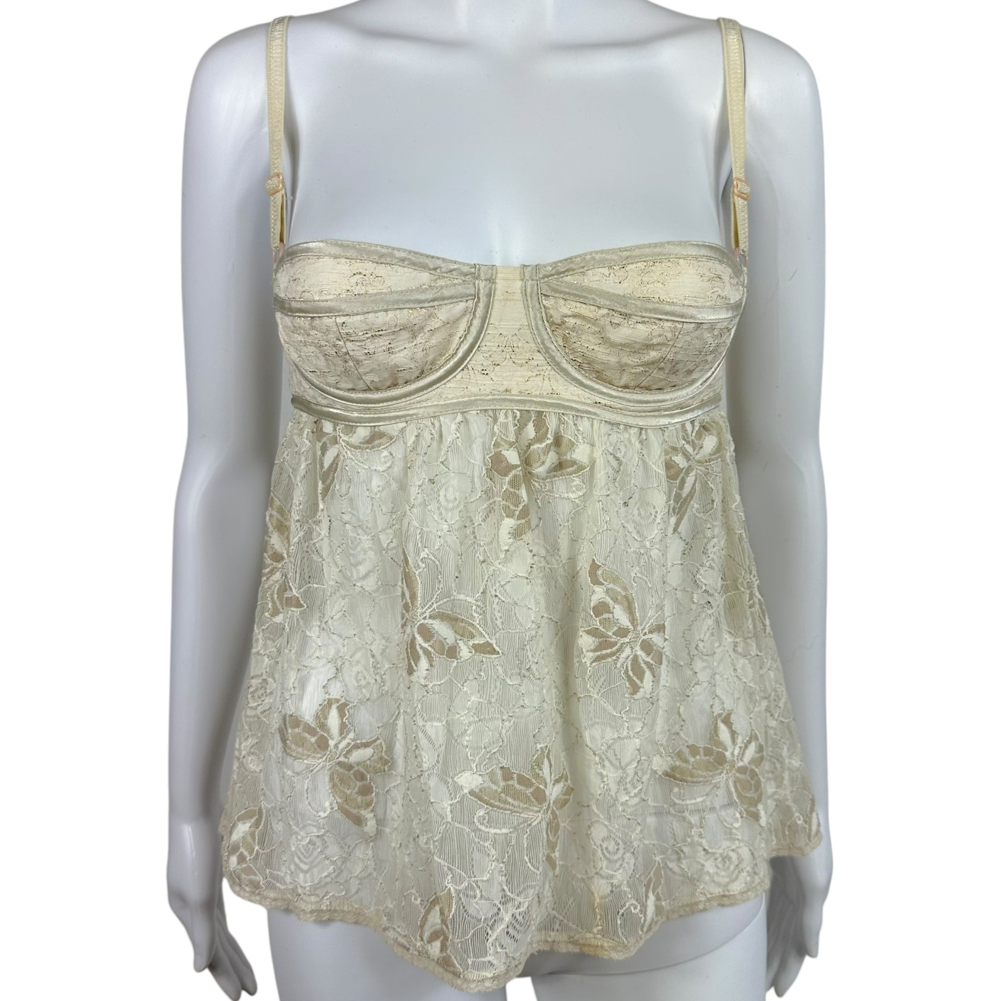 D&G Dolce & Gabbana Ivory Lace Bustier Top - Outfit Repeater