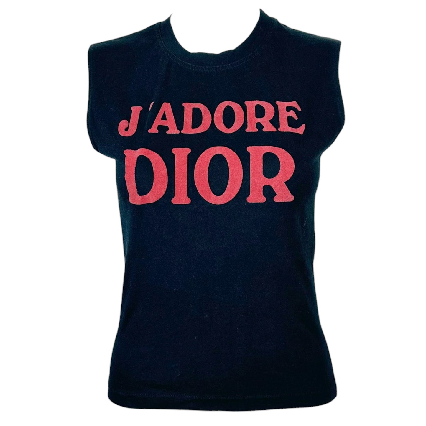 Christian Dior F/W 2002 Black & Red J'Adore Dior Tank