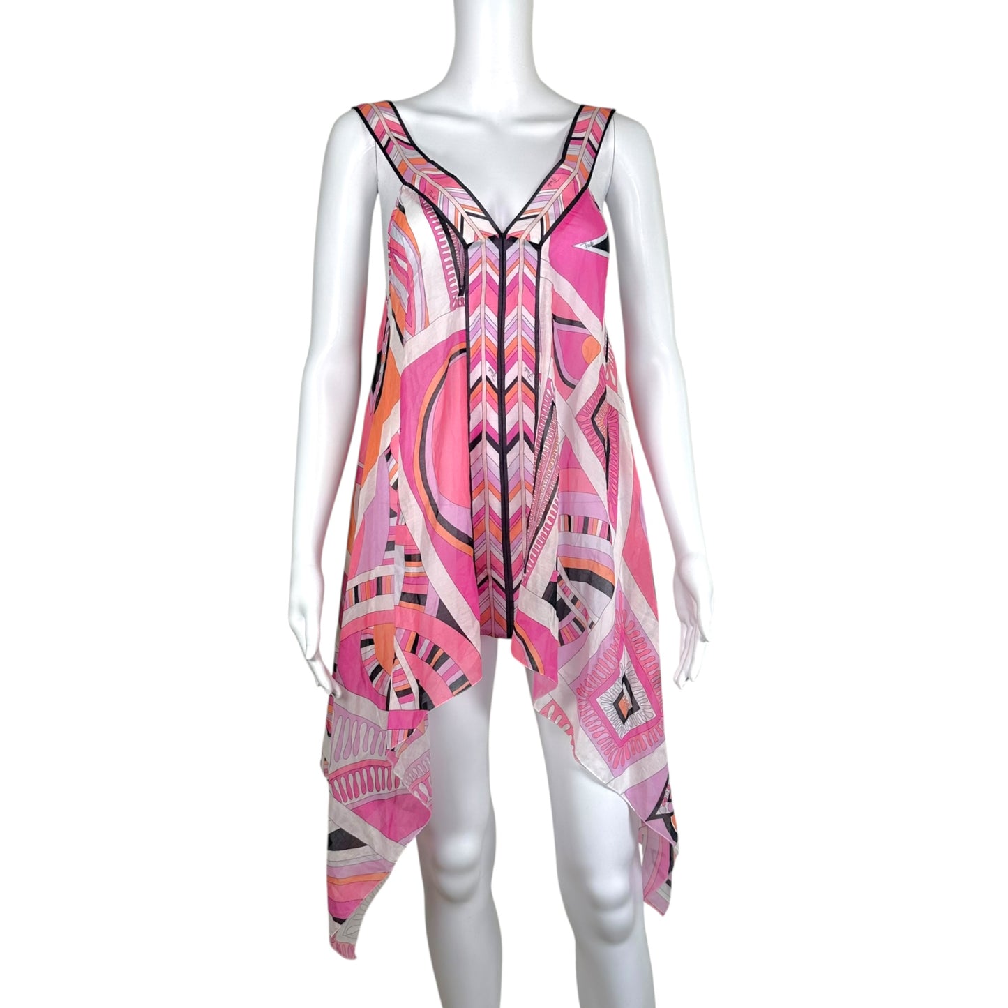Emilio Pucci Pink Printed Silk Blouse Tank
