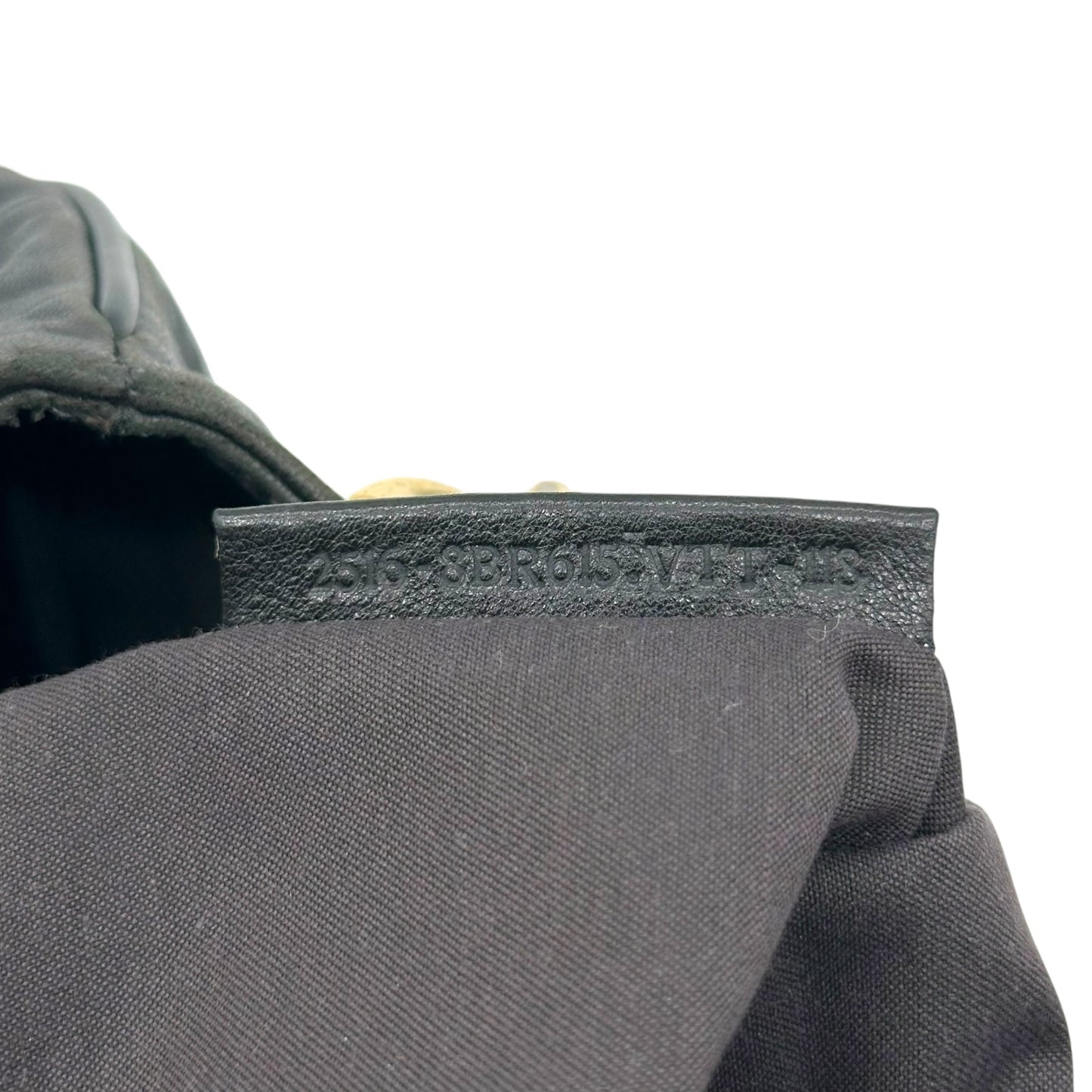 Fendi Black Leather Mia Logo Hardware Bag