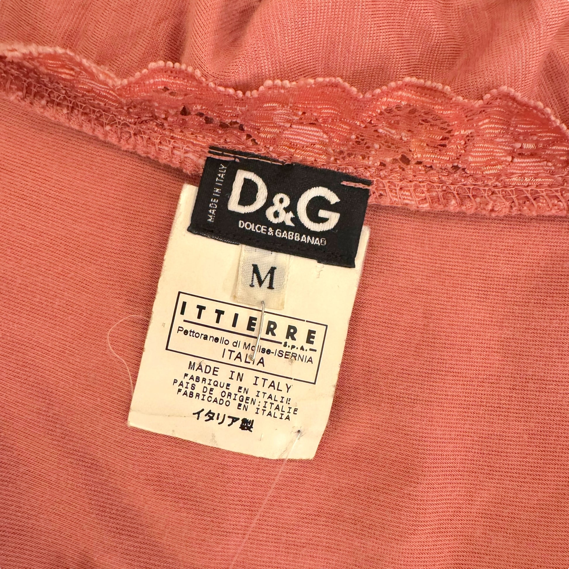 D&G Dolce & Gabbana 'Tea' Pink Graphic & Lace Tank Top - Outfit Repeater